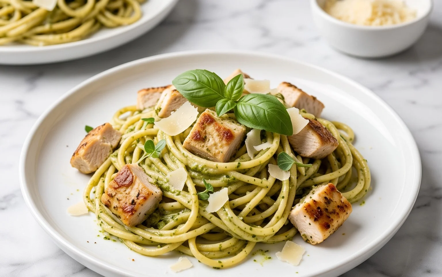 Creamy Chicken Pesto Pasta