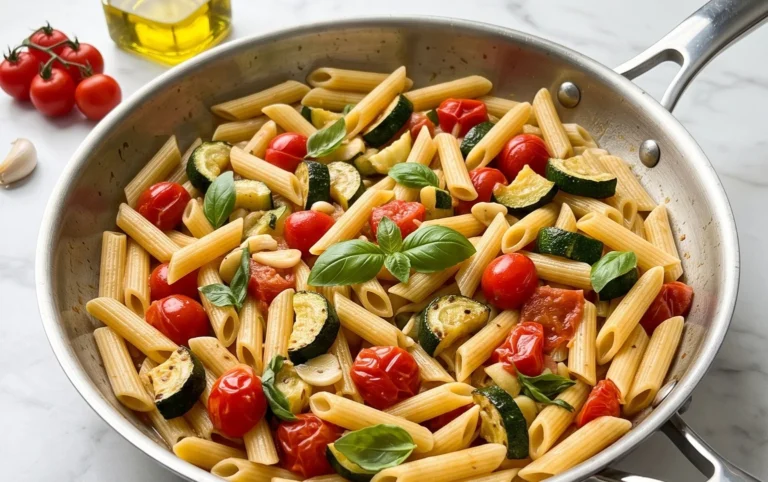 Healthy Tomato Zucchini Pasta
