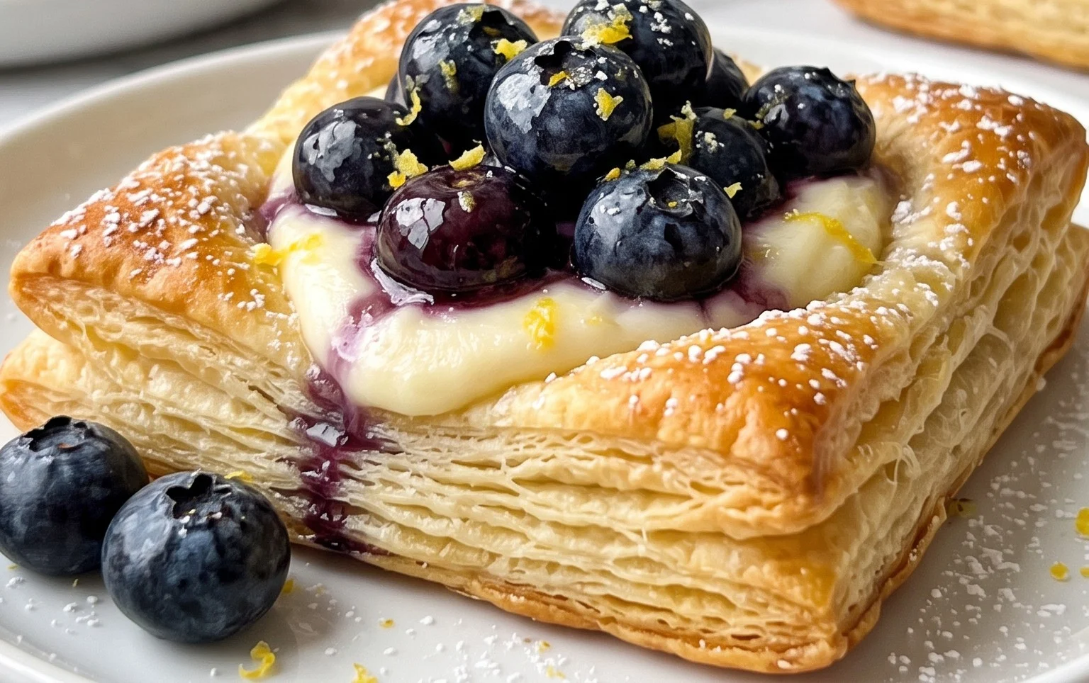 Blueberry Cream Cheese Puff Pastry