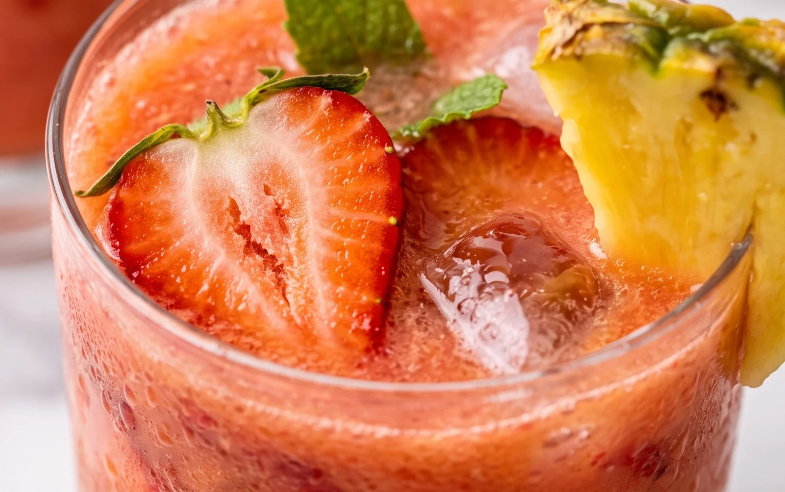 Pineapple Strawberry Agua Fresca
