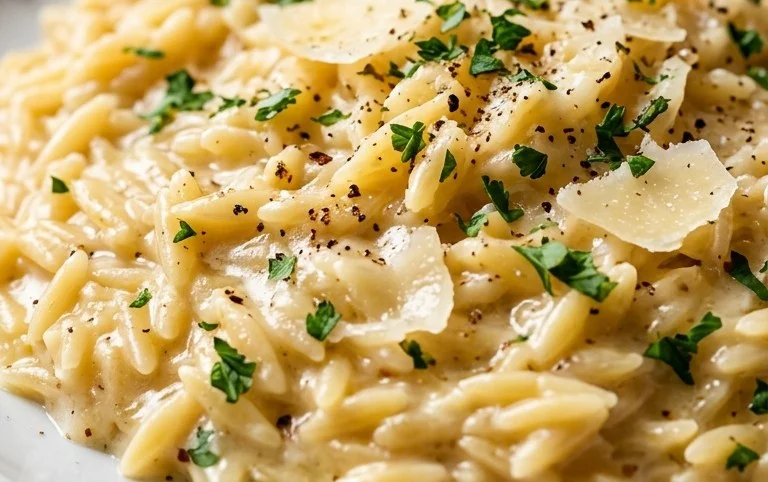 Creamy Garlic Parmesan Orzo