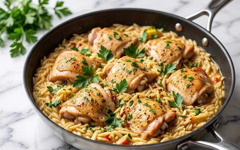 Chicken Orzo (30-Minutes, One-Pan)