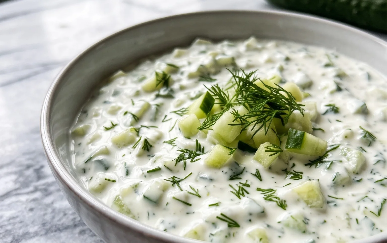 Cucumber Dip with Sour Cream and Dill