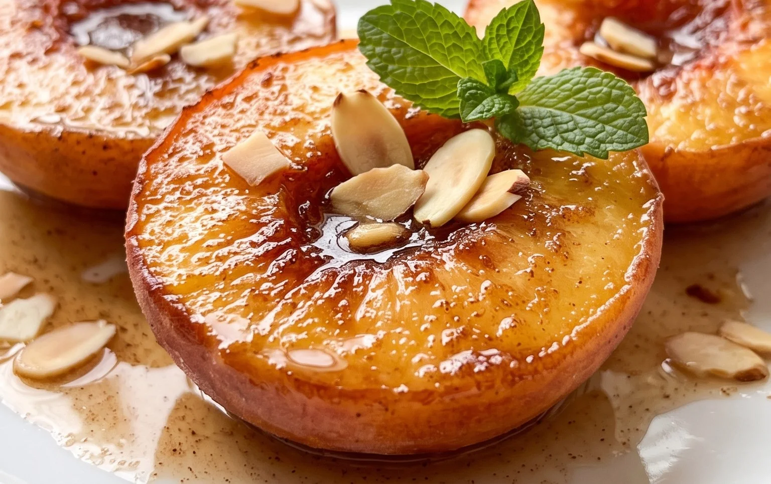 Cinnamon Sugar Baked Peaches