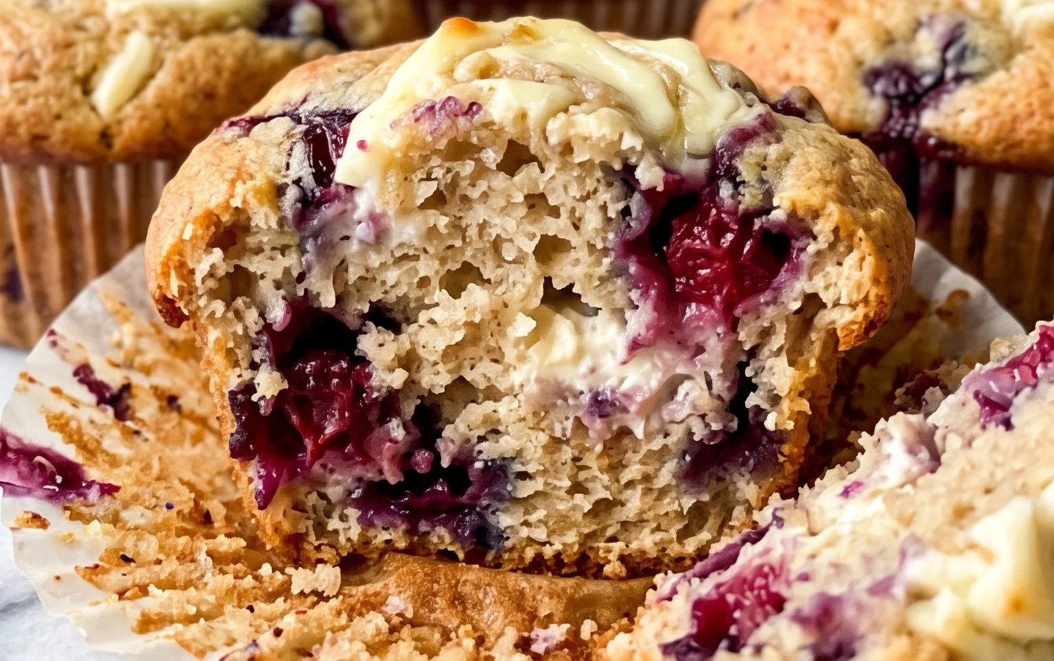 Berry Cream Cheese Muffins