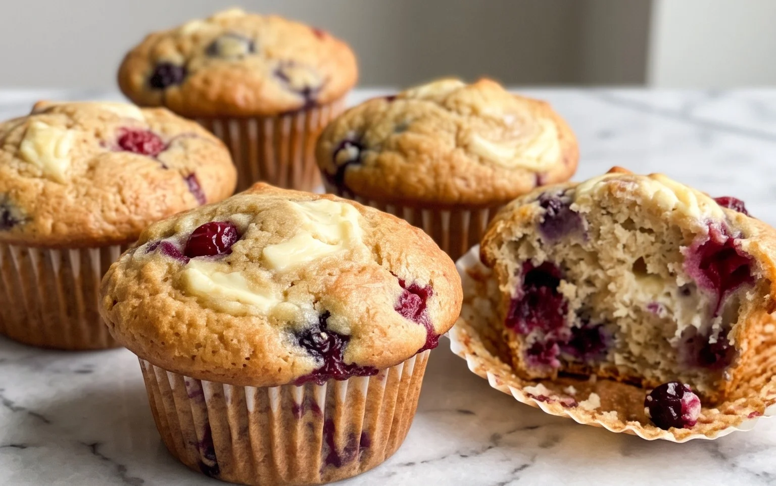 Berry Cream Cheese Muffins