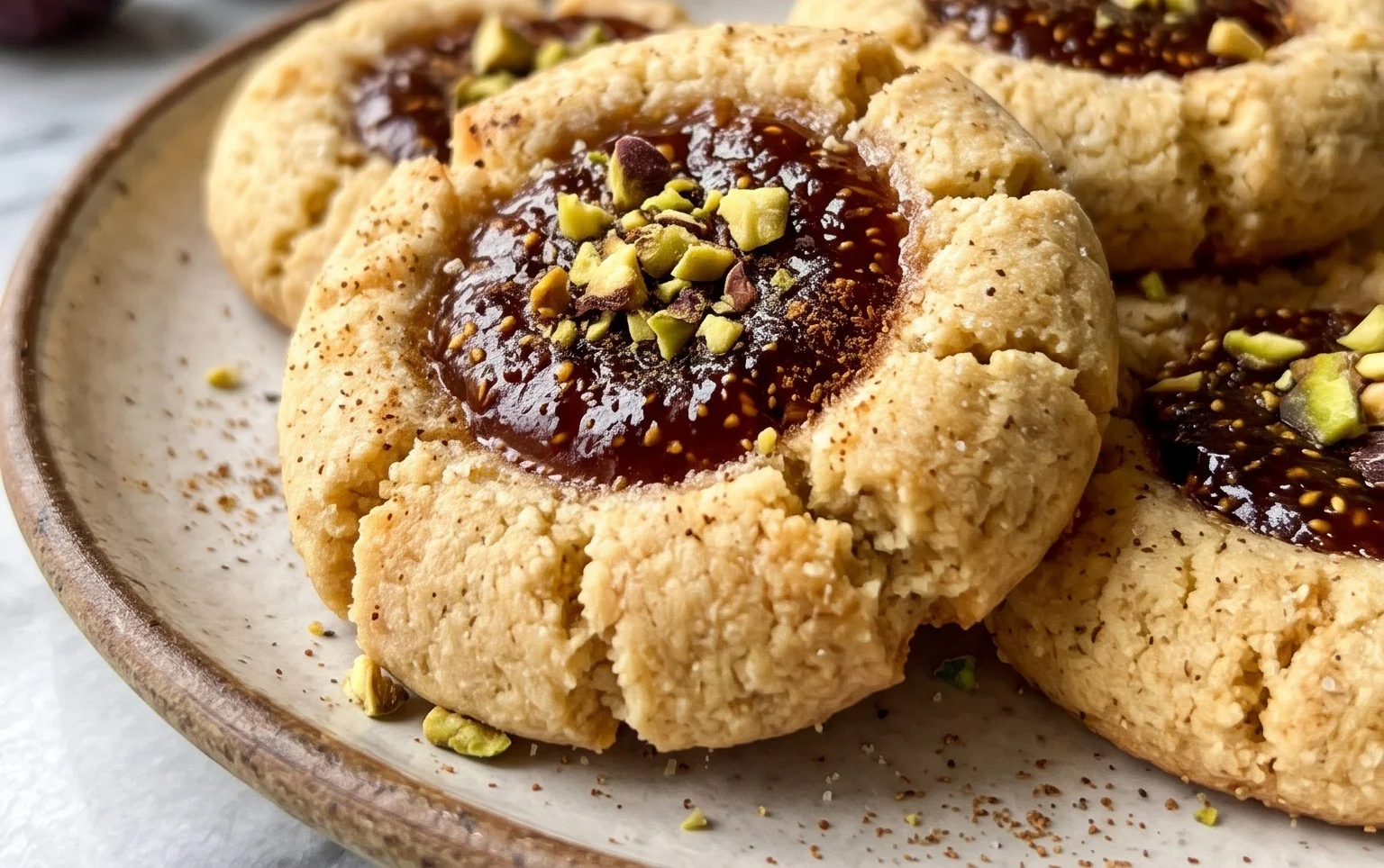 Cardamom Fig Thumbprint Cookies