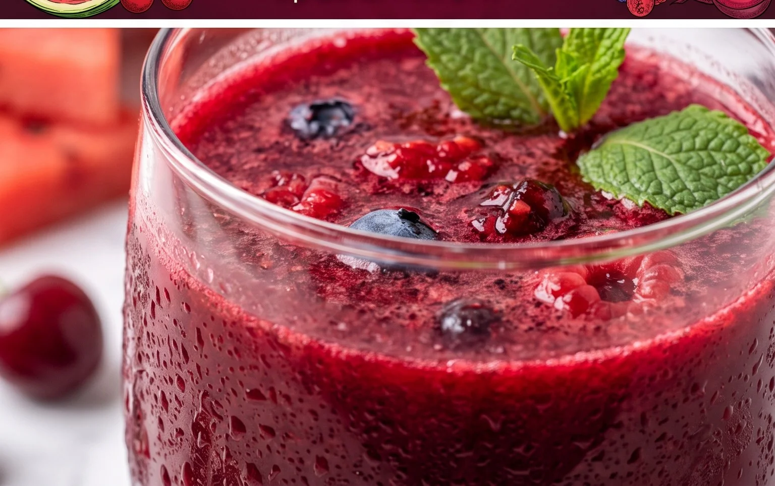 Watermelon Cherry Berry Beet Juice