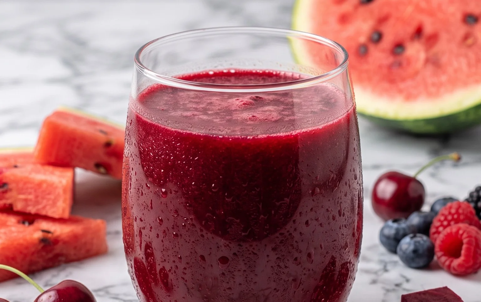 Watermelon Cherry Berry Beet Juice