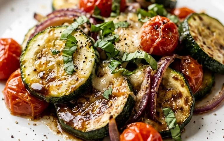 Balsamic Zucchini Tomato Bake
