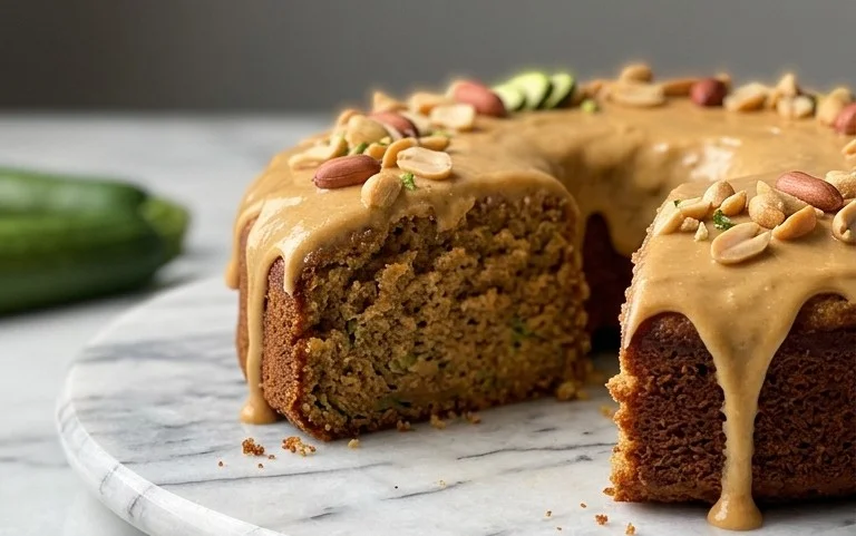 Moist Peanut Butter Zucchini Cake Recipe