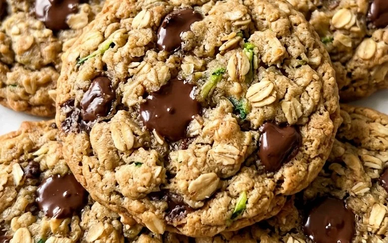 Homemade Zucchini-Oat Chocolate Chip Cookies