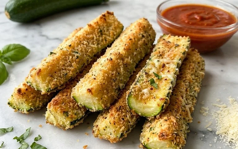 Baked Zucchini Sticks (Oven or Air Fryer)