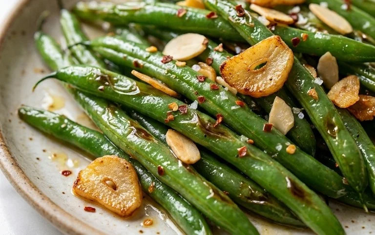 Sautéed Green Beans Recipe with Garlic