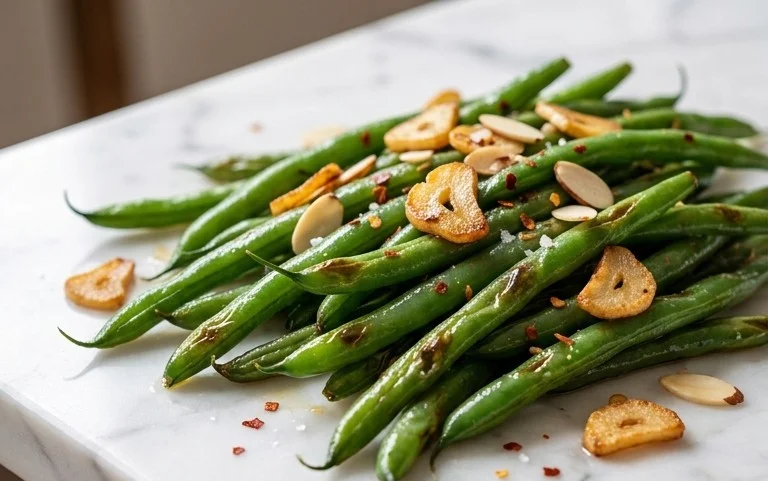 Sautéed Green Beans Recipe with Garlic