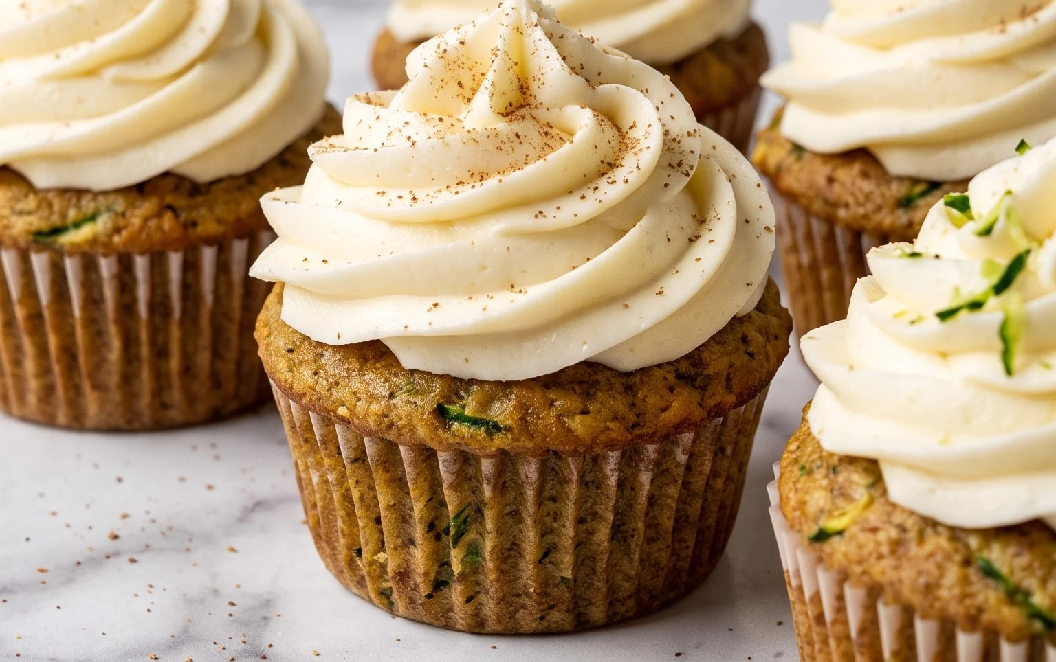 Zucchini Cupcakes with Cream Cheese Frosting