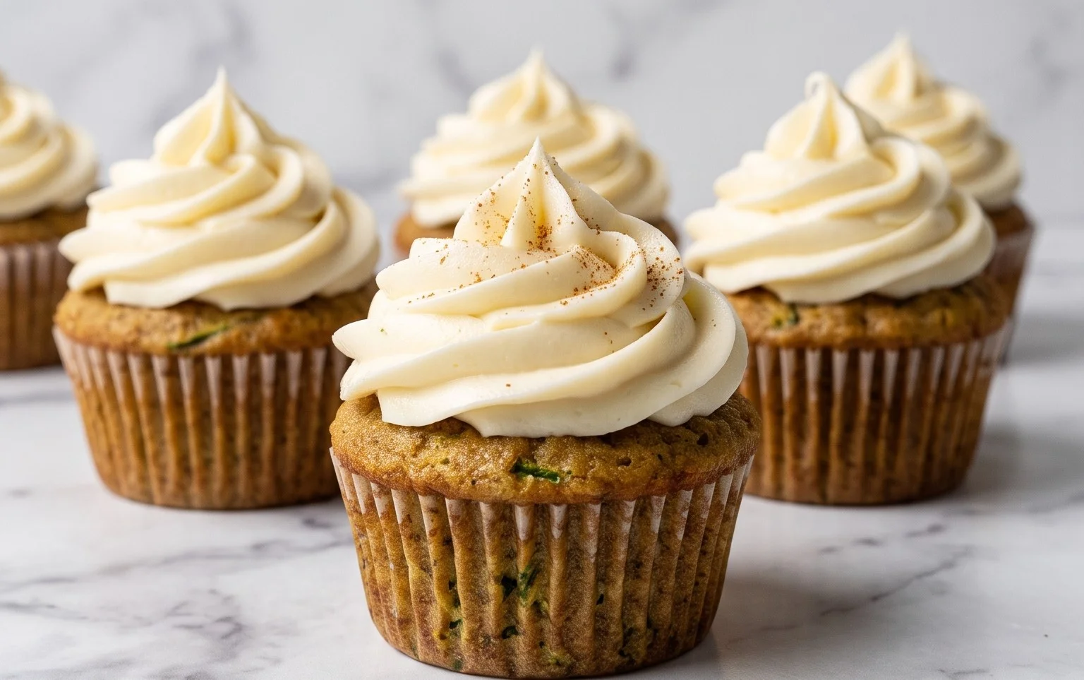 Zucchini Cupcakes with Cream Cheese Frosting